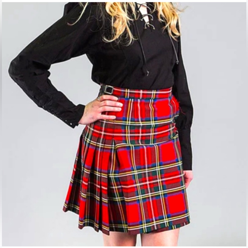 NWT! The Kilt Ladies Deluxe Kilt Stewart Royal Tartan Plaid Scottish Size UK 12